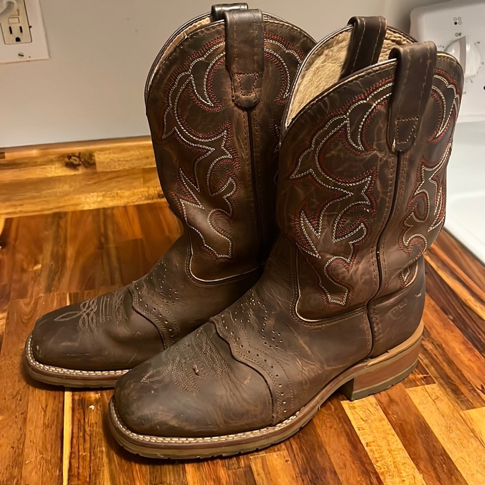 Double-H - Men’s 10” Domestic Wide Square Top I.C.E. Roper Boots “Jase”